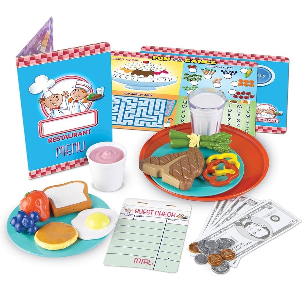 Serve It Up! Play Restaurant - 35 Pieces, Ages 3+, for Kids, Toddler Food Toys, Pretend Vegetables, Gift for Boys Girls