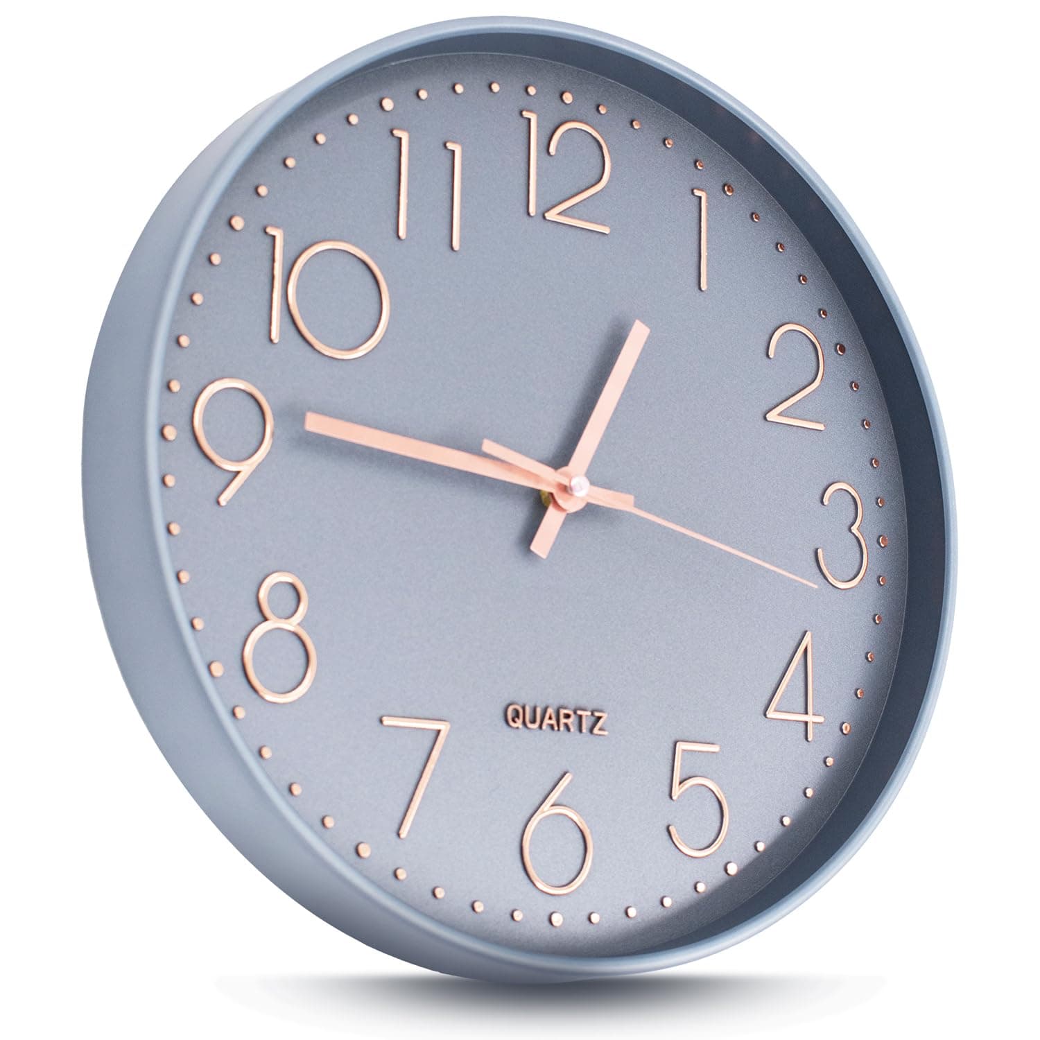 Sponsored Ad – 30 cm Wall Clock without Ticking Noise, Silent Wall Clock without Ticking Thanks to Sweep Mechanism, Modern Quartz Design, Decorative Bathroom, Living Room, Hallway, Grey and Rose Gold