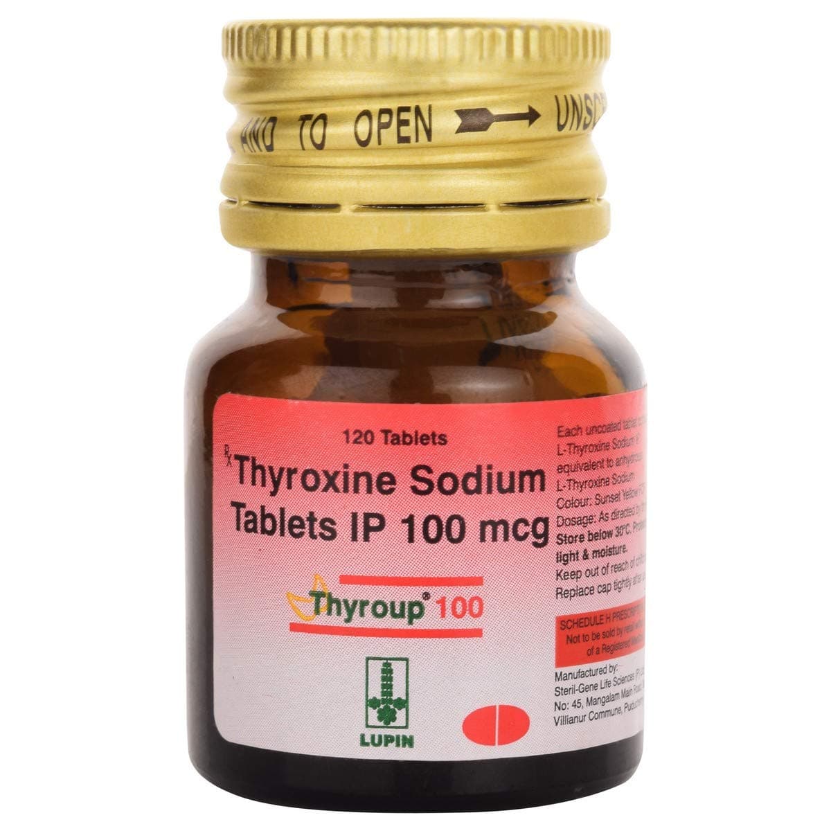 Thyroup 100 - Bottle of 120 Tablets