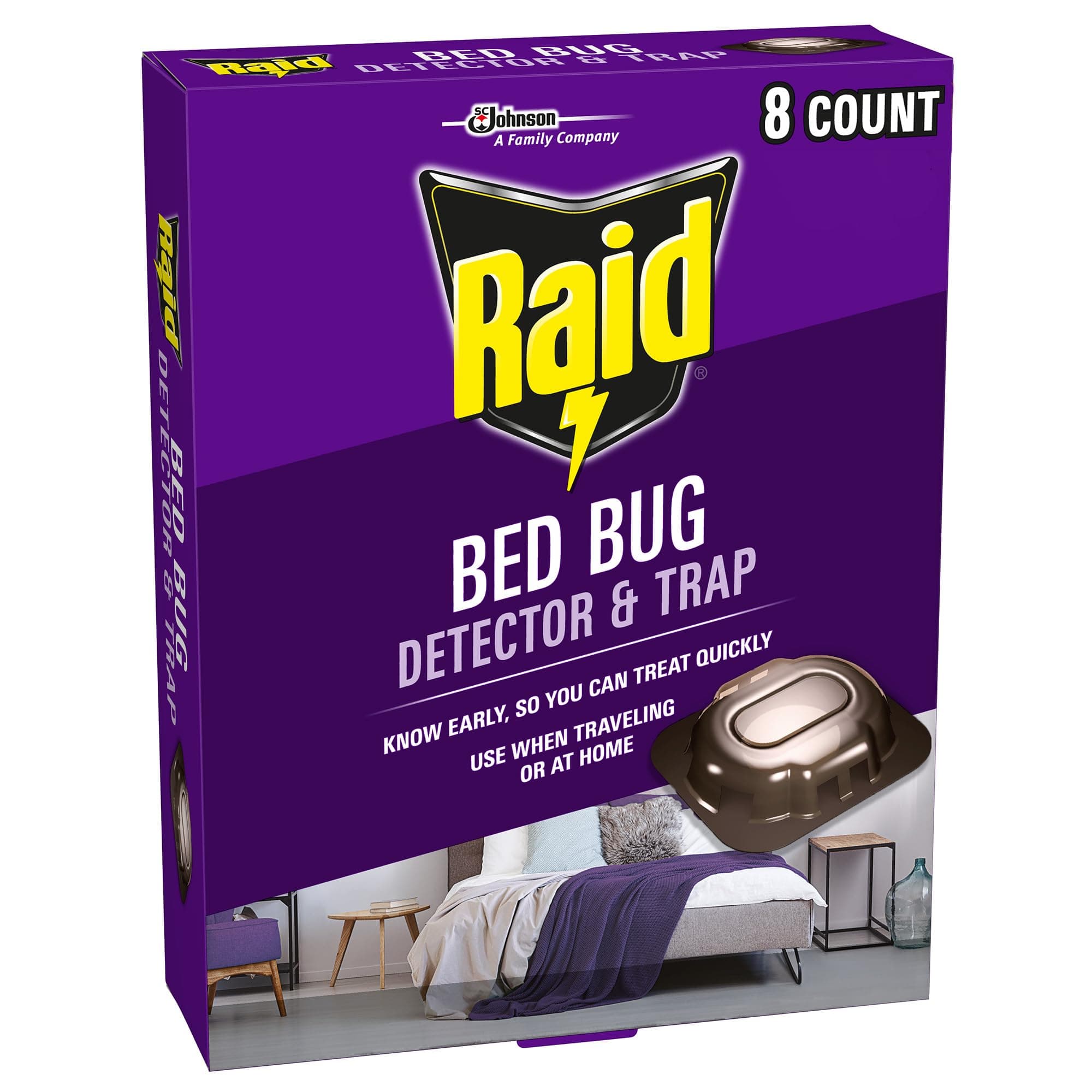 Raid Bed Bug Detector and Trap, for Indoor Use