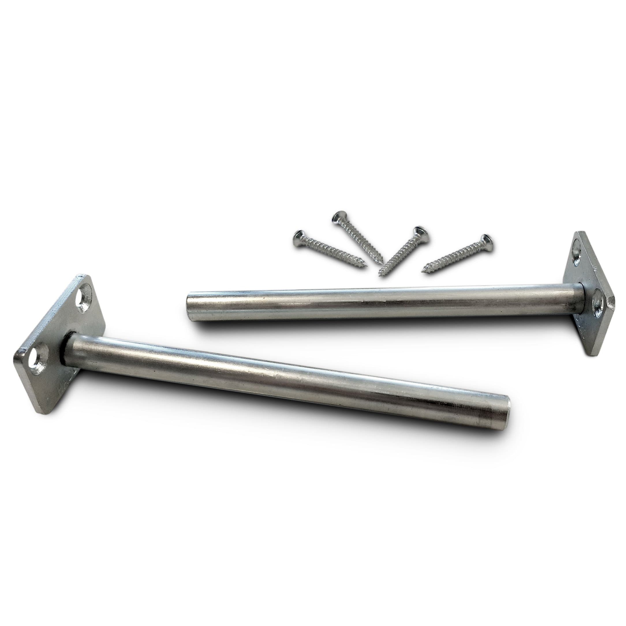 Floating Shelf Brackets by Haddocks | Concealed Supports for DIY or Custom Wall Shelving | Steel Pair | Blind Supports | Hardware Kit for Easy Mounting of Wood Shelves | Screws Included