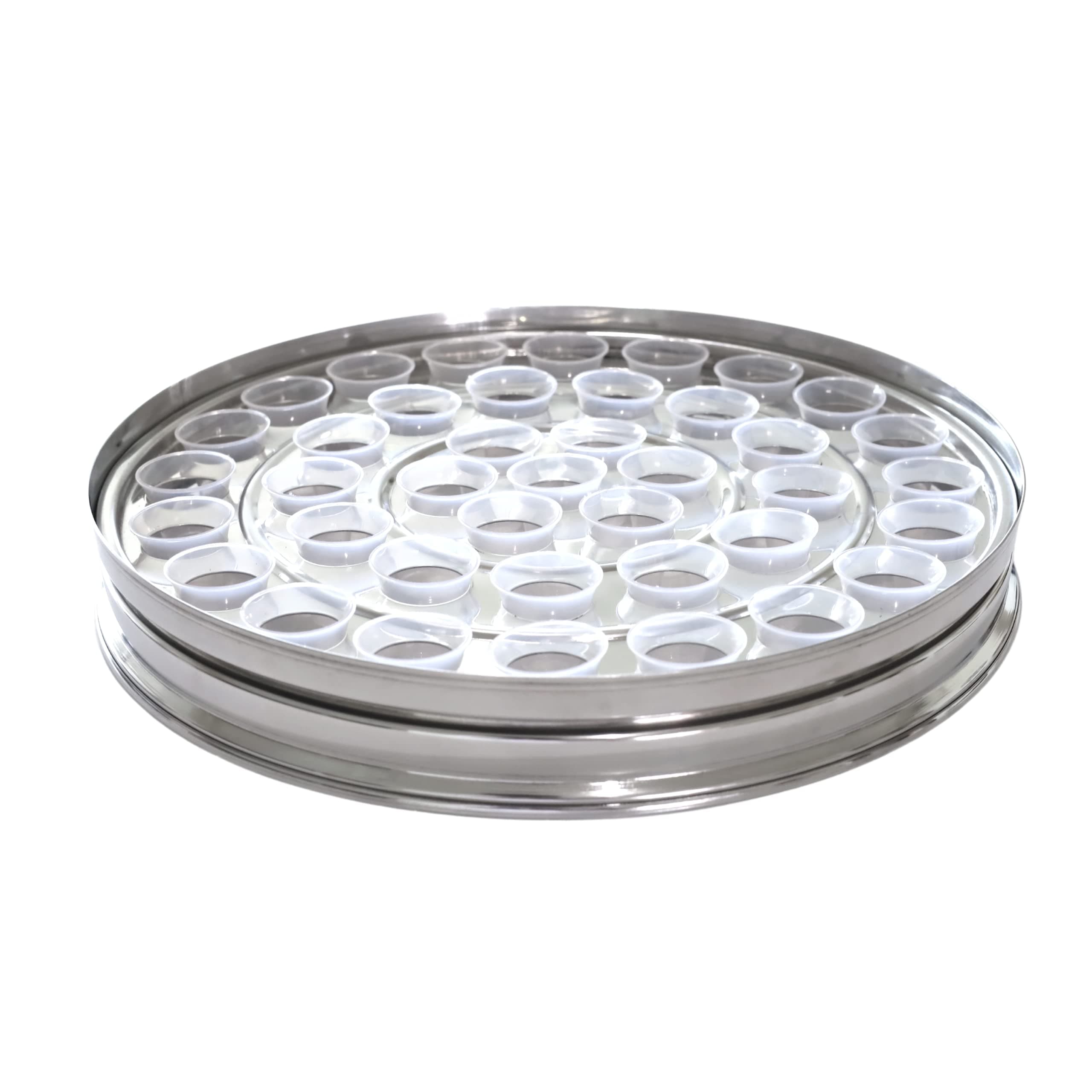 Jayco Manufacturers Ring Tray Communion Cup Holder Single Set Stackable Mirror Polish Stainless Steel