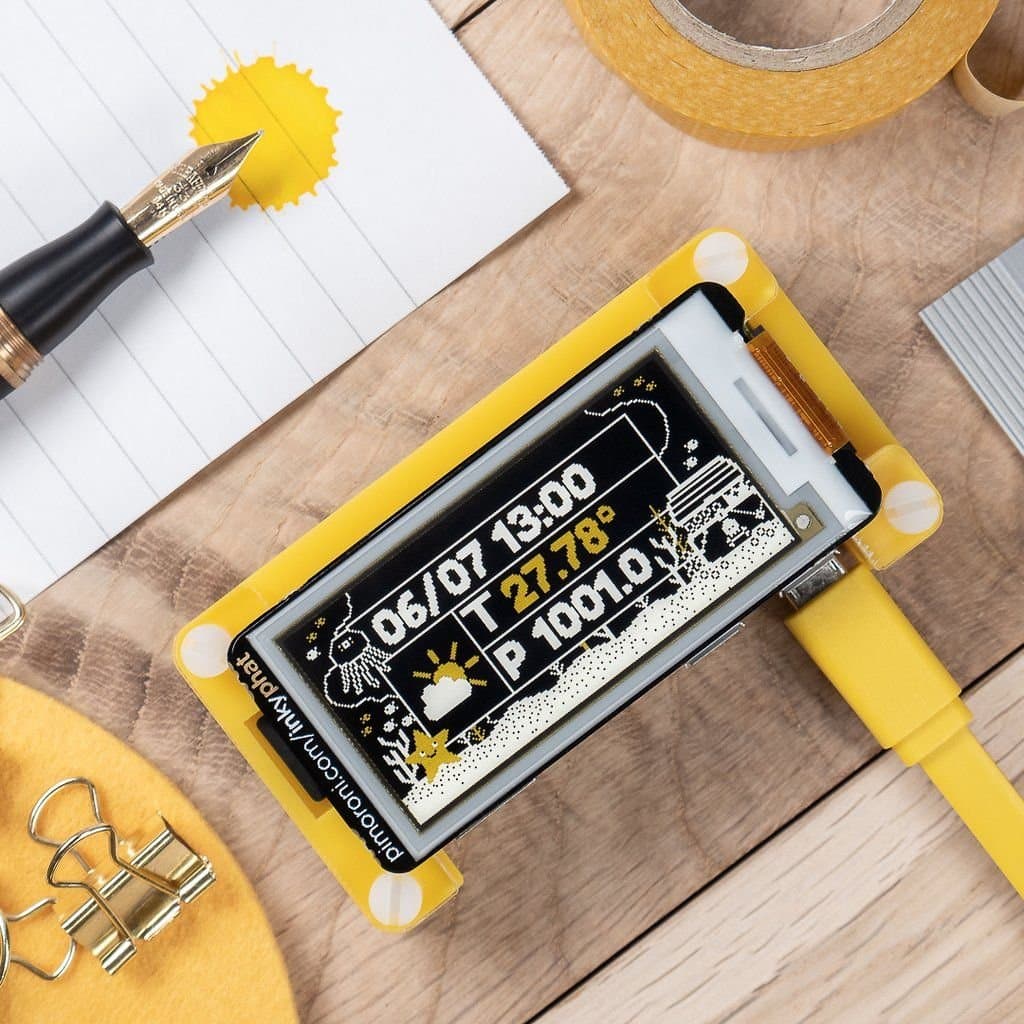 Pimoroni Inky pHAT Yellow/Black/White