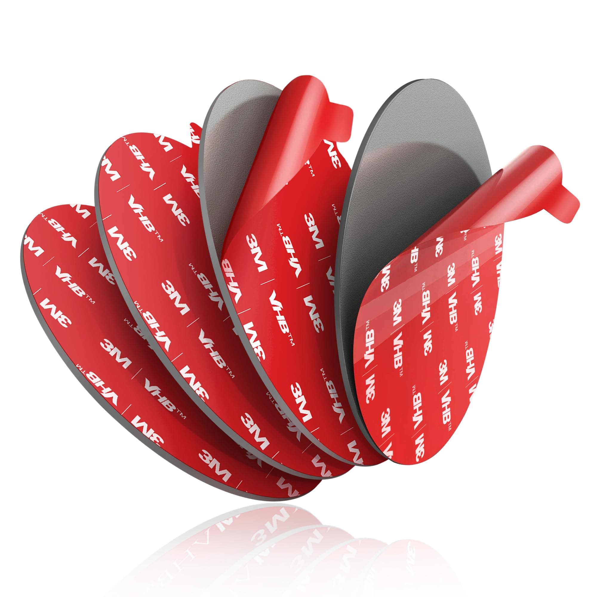 volport Round Double-sided Adhesive Sticky Pads Circle Heat Resistant Mouting Tape Replacement Sticker Windshield & Dashboard for Suction Cup Mount GPS Dashcam GoPro, 4-Pack 80mm (3.15")