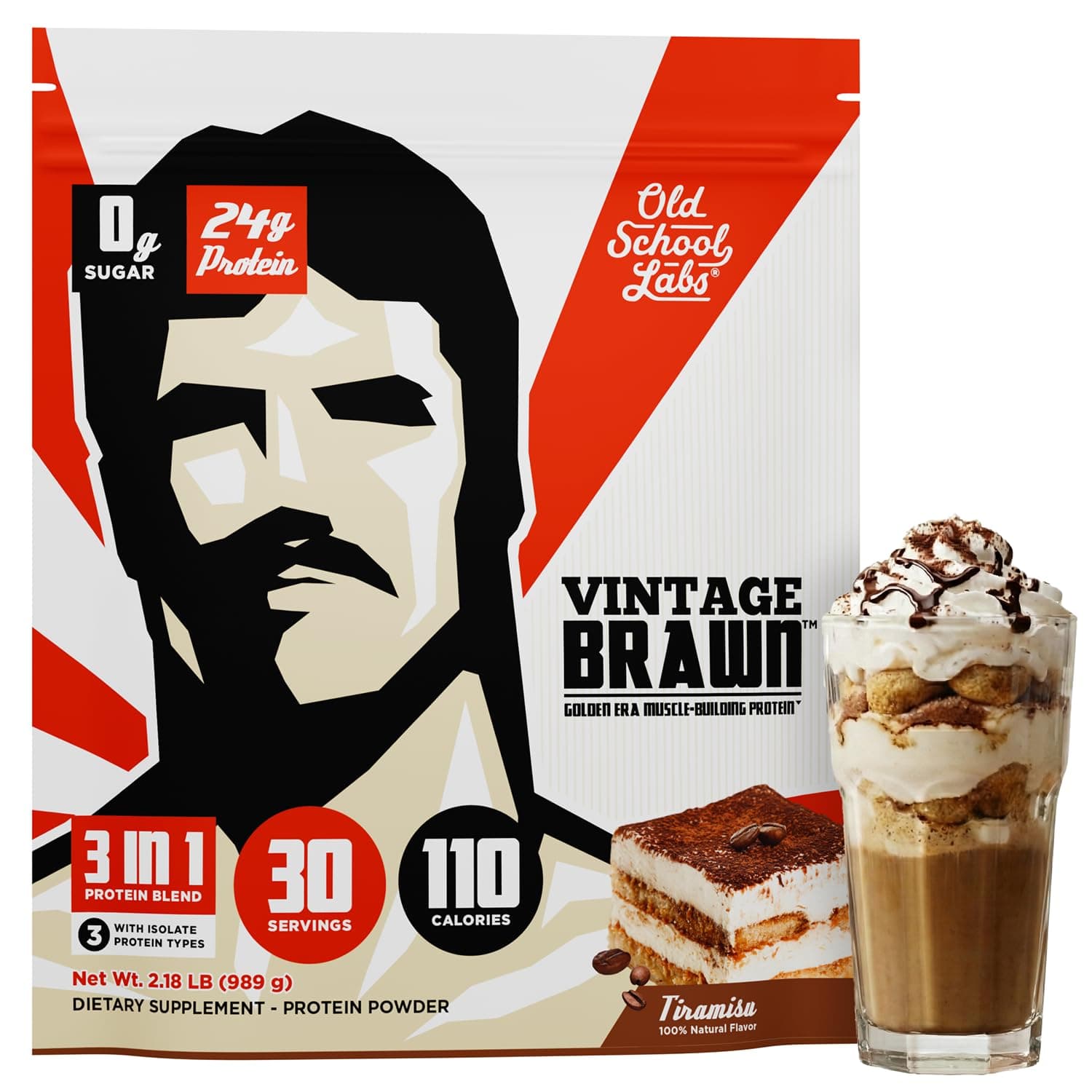 Protein Powder Isolate Sourced from Egg, Milk,& Beef - Made for Men & Women for Building Muscle & Post-Workout Recovery - Zero Sugar, Tiramisu Flavor - 30 Servings