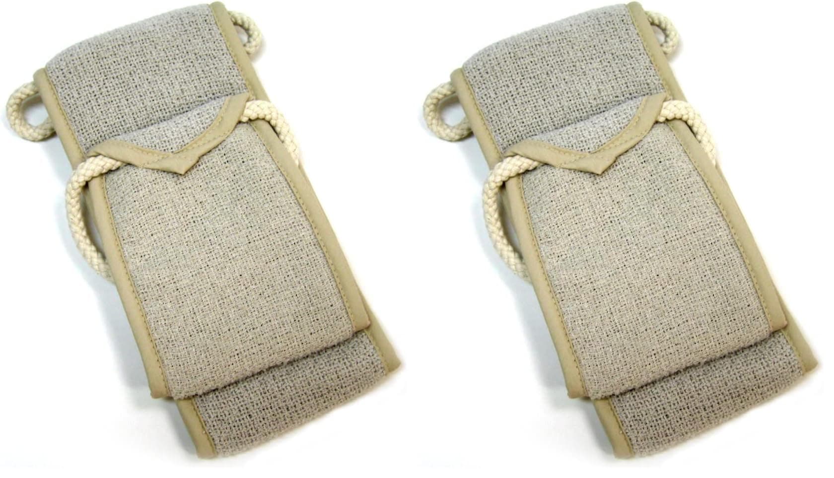 AQUIS Double-Sided Exfoliating & Cleansing Back Scrubber, Fast Drying, Ultra-Durable Microfiber (Pack of 2)