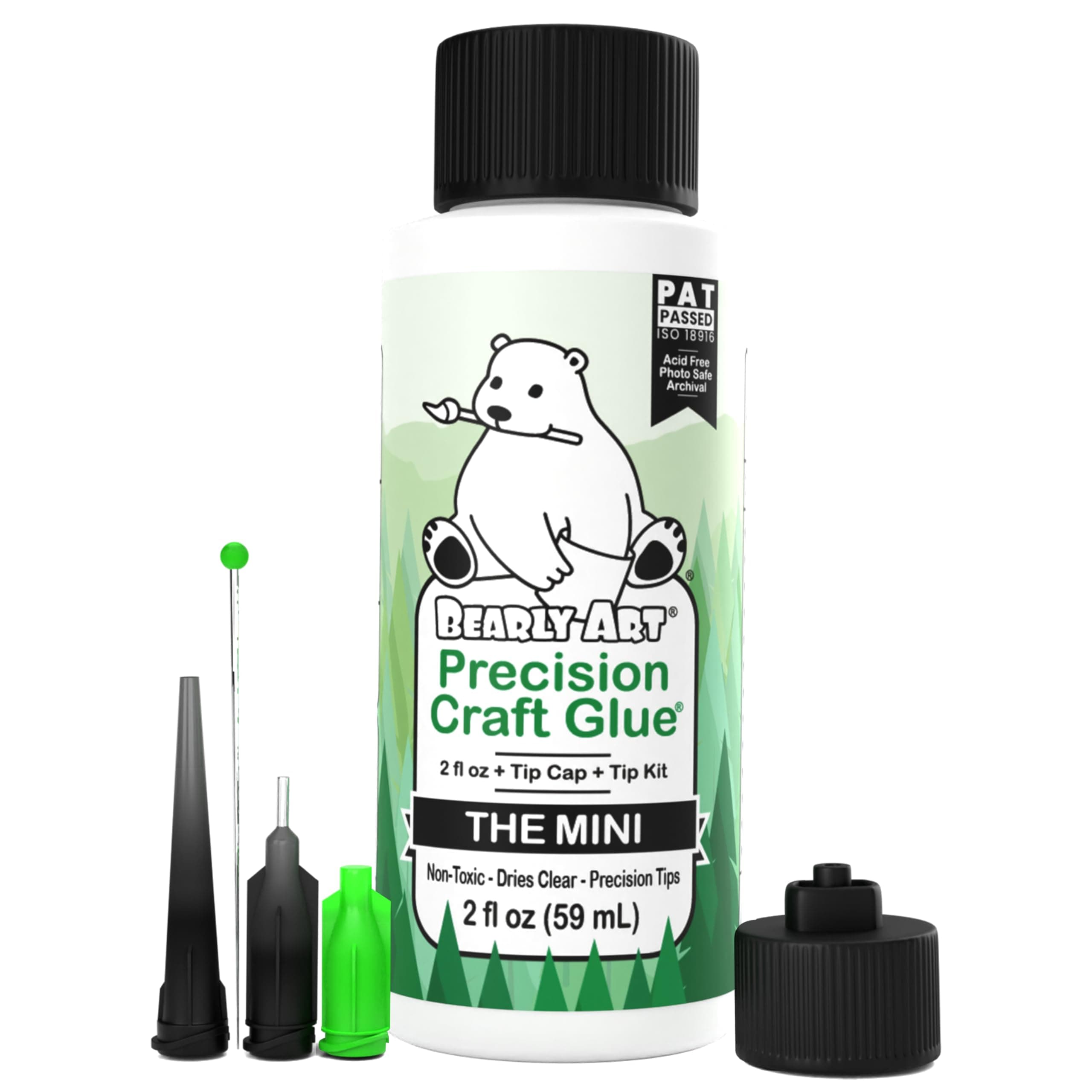- Precision Craft Glue - The Mini - 2fl oz with Tip Kit - Acid Free Archival - Strong Hold Adhesive - Ideal for Fine Paper Crafting Scrapbooking and Card Making - Made in USA