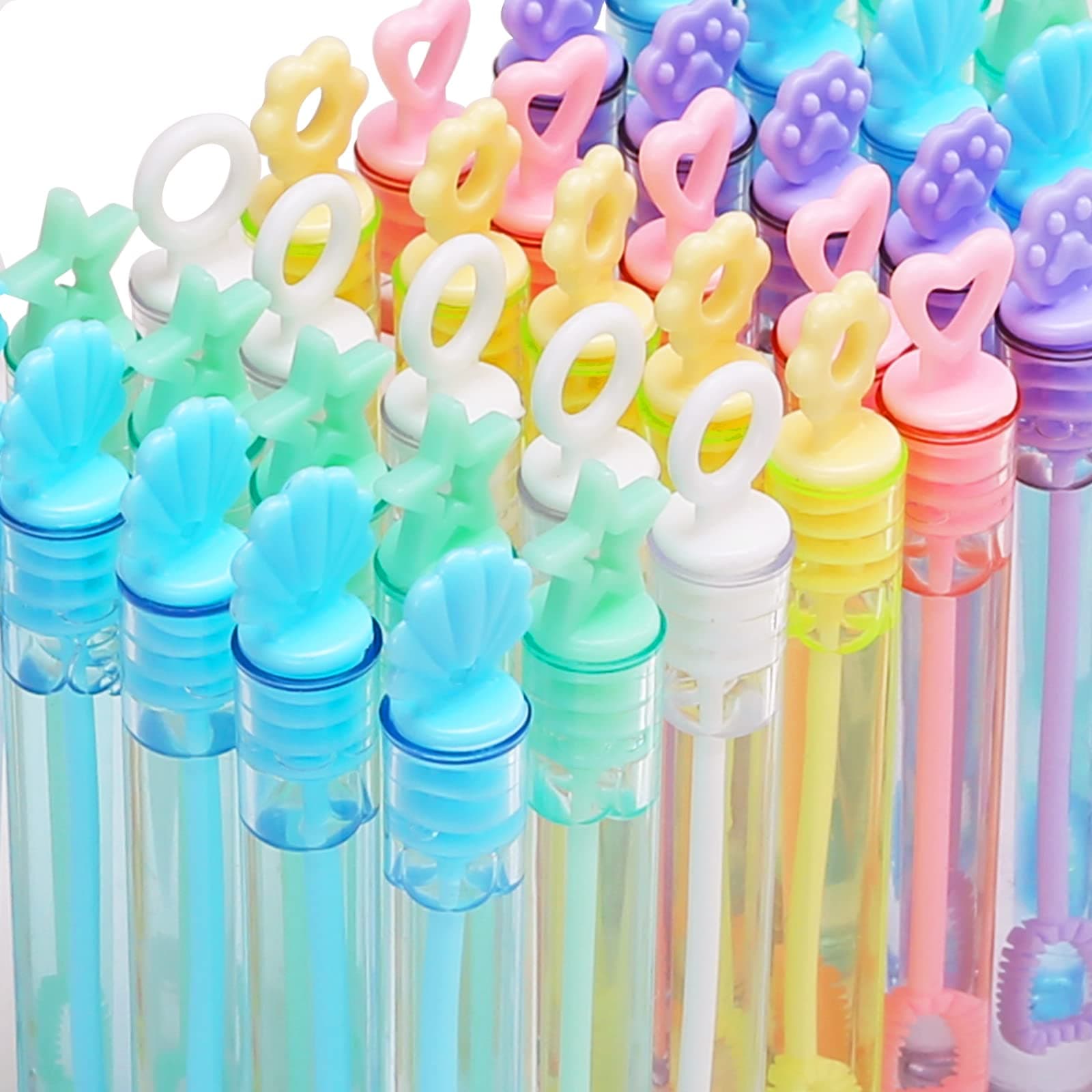 30 Pack Mini Bubble Wands(6 Style, 6 Colors)