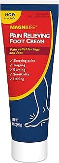 Pain Relieving Foot Cream, 8 oz Tube, Soothing Relief for Soreness, Pain, Burning, Tingling, Itching or Sensitivity in Feet & Legs, Moisturizing & Hydrating Foot Cream, No Petroleum