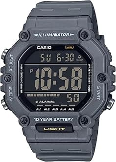 AE-1600H Series | Black | 10-Year Battery | LED Illuminator | Digital Watch