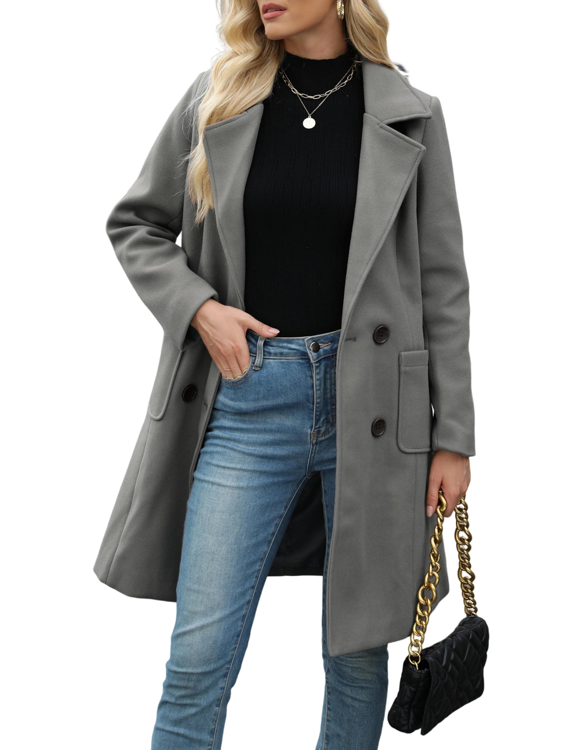 Bankeng womens Double Breasted Double Breasted