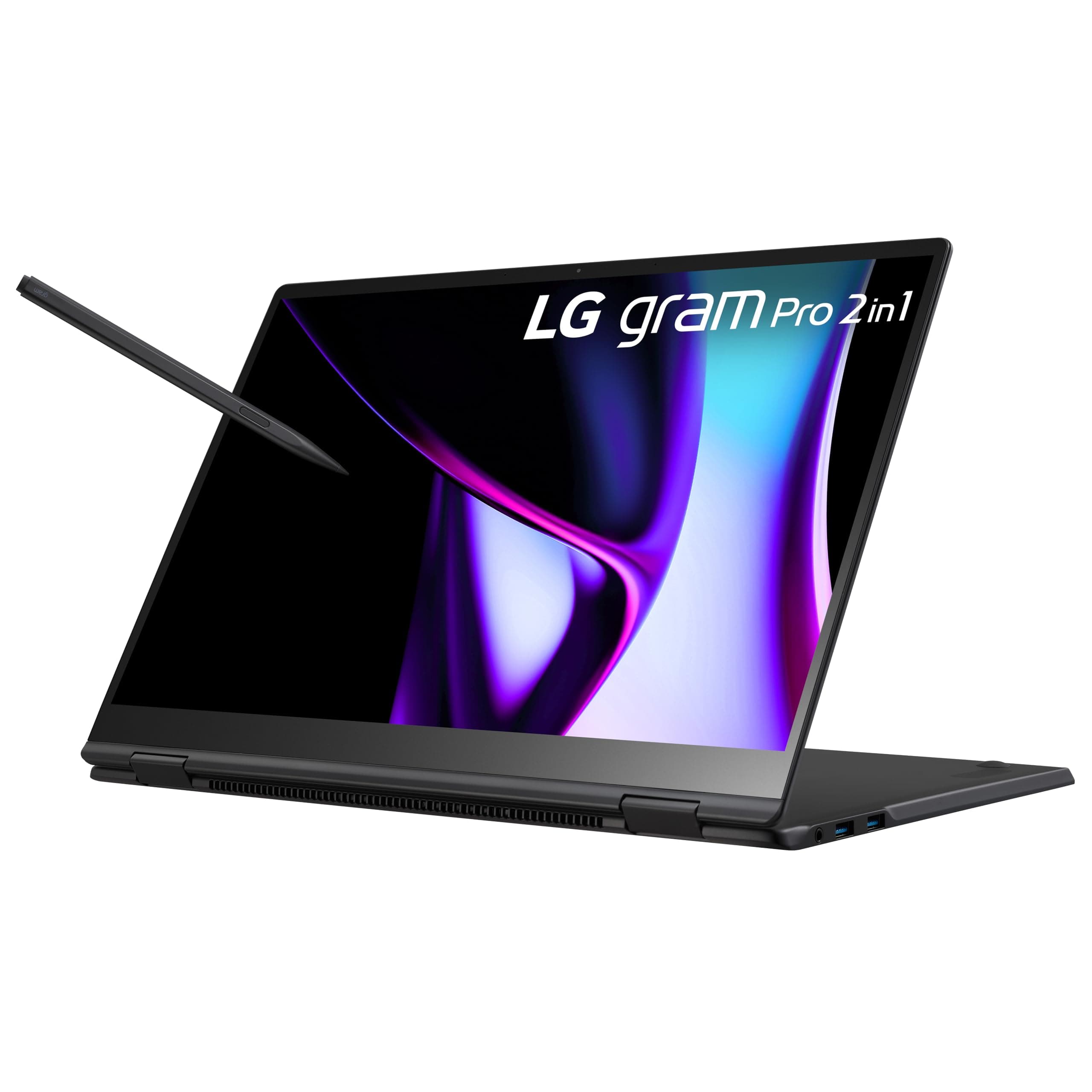 LG gram Pro 16" 2 in 1 Thin and Light Laptop Intel Evo Edition - AI Compatible Intel Core Ultra 7 Processor Windows 11 Home 16GB RAM 512GB SSD Touch IPS Display Black