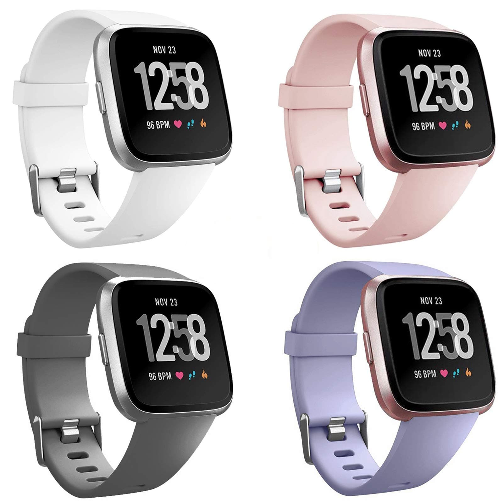 Neitooh 4 Packs Bands Compatible with Fitbit Versa/Fitbit Versa 2