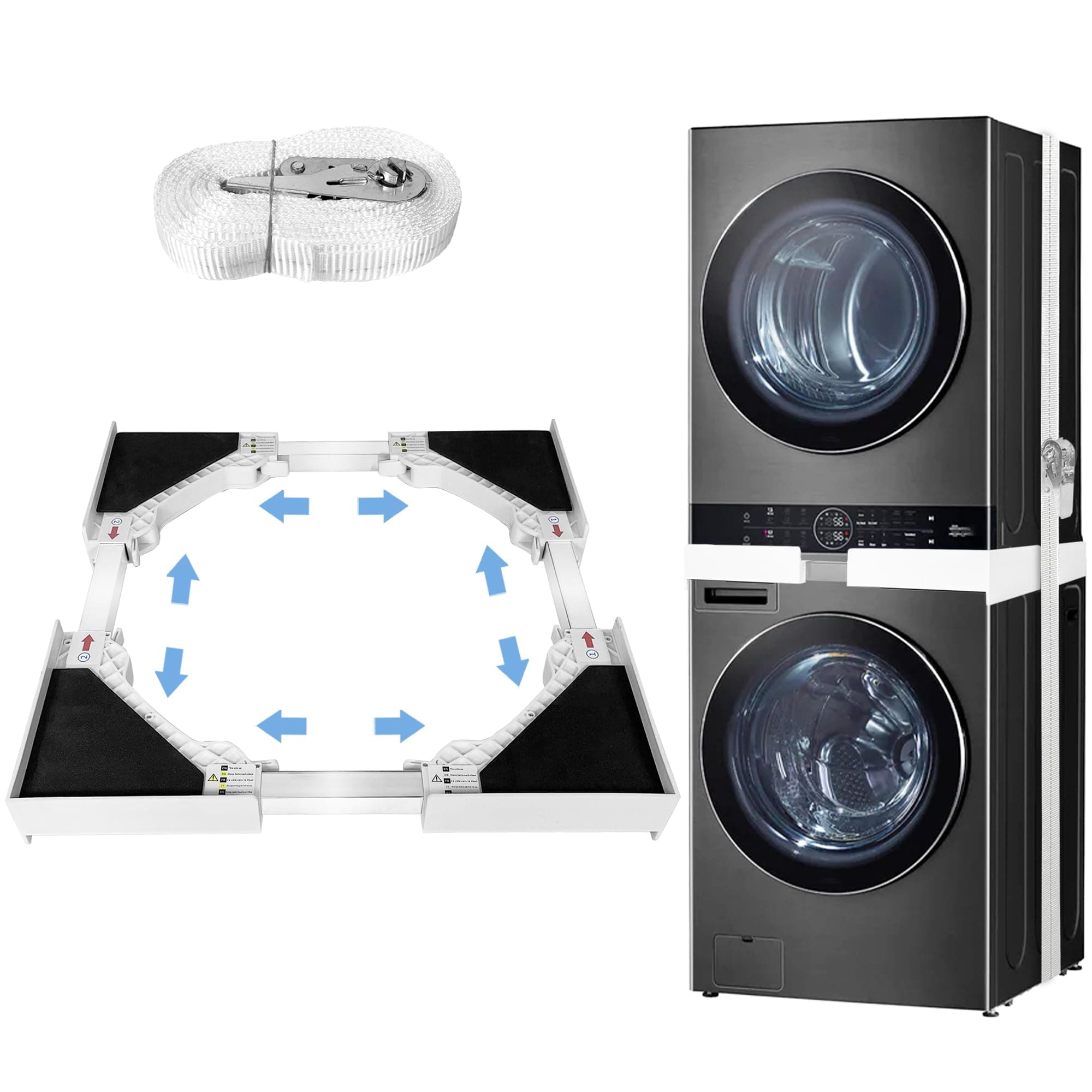 Montex 29 Inch Stacking Kit for Washer and Dryer Adjustable Universal Fit, Stacking Kit for Washing Machine and Dryer, 29"/28"/27"/26"/25"/24"