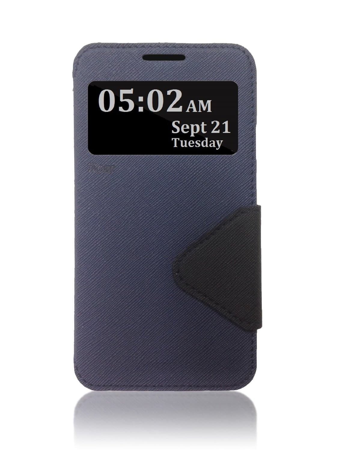 Roar- Super Slim PU Leather/ Diary Wallet View Case for Samsung Galaxy Note 3 Lite Neo N7505, Navy/Black