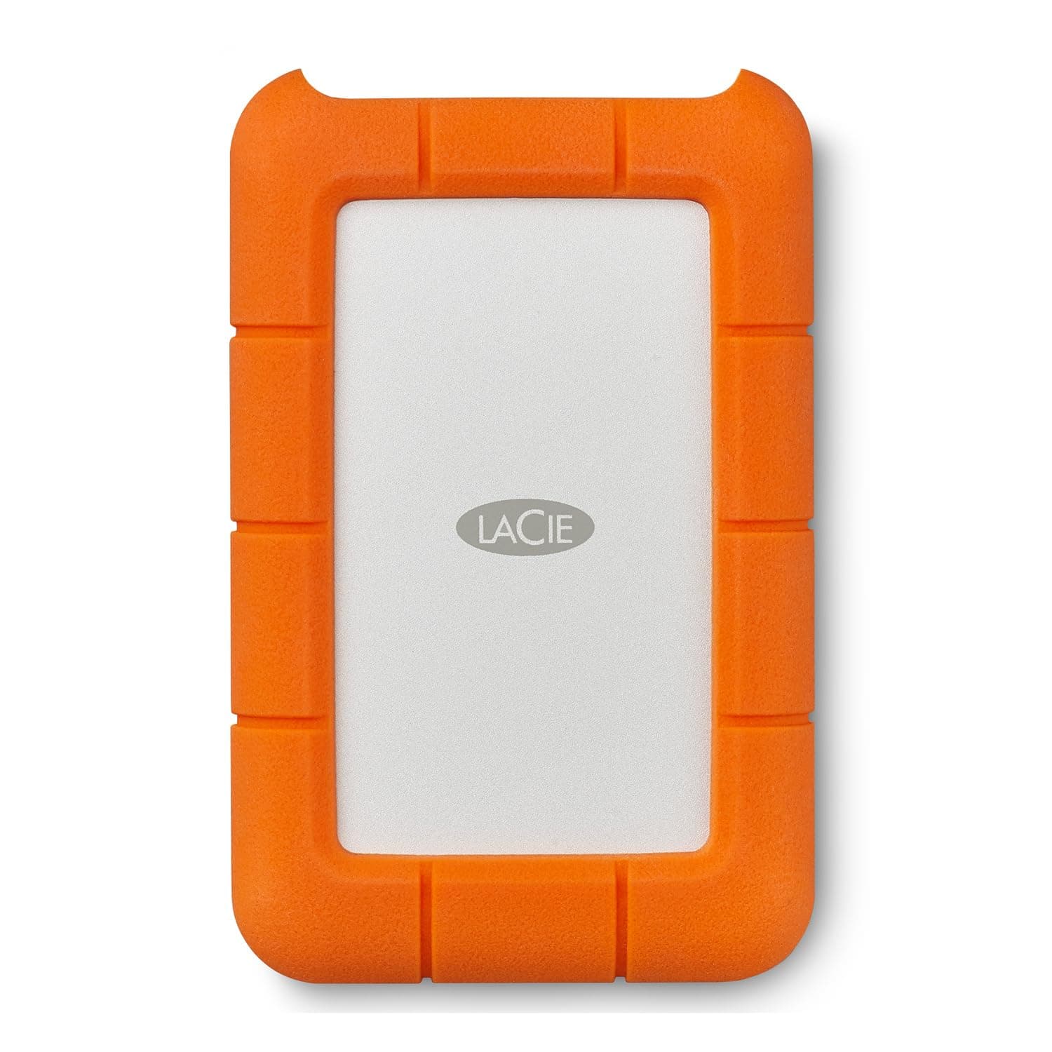 Rugged USB-C External Hard Drive (STFR5000800) with Compact Portable Hard Drive Case, 5000 GB, Silver/Orange