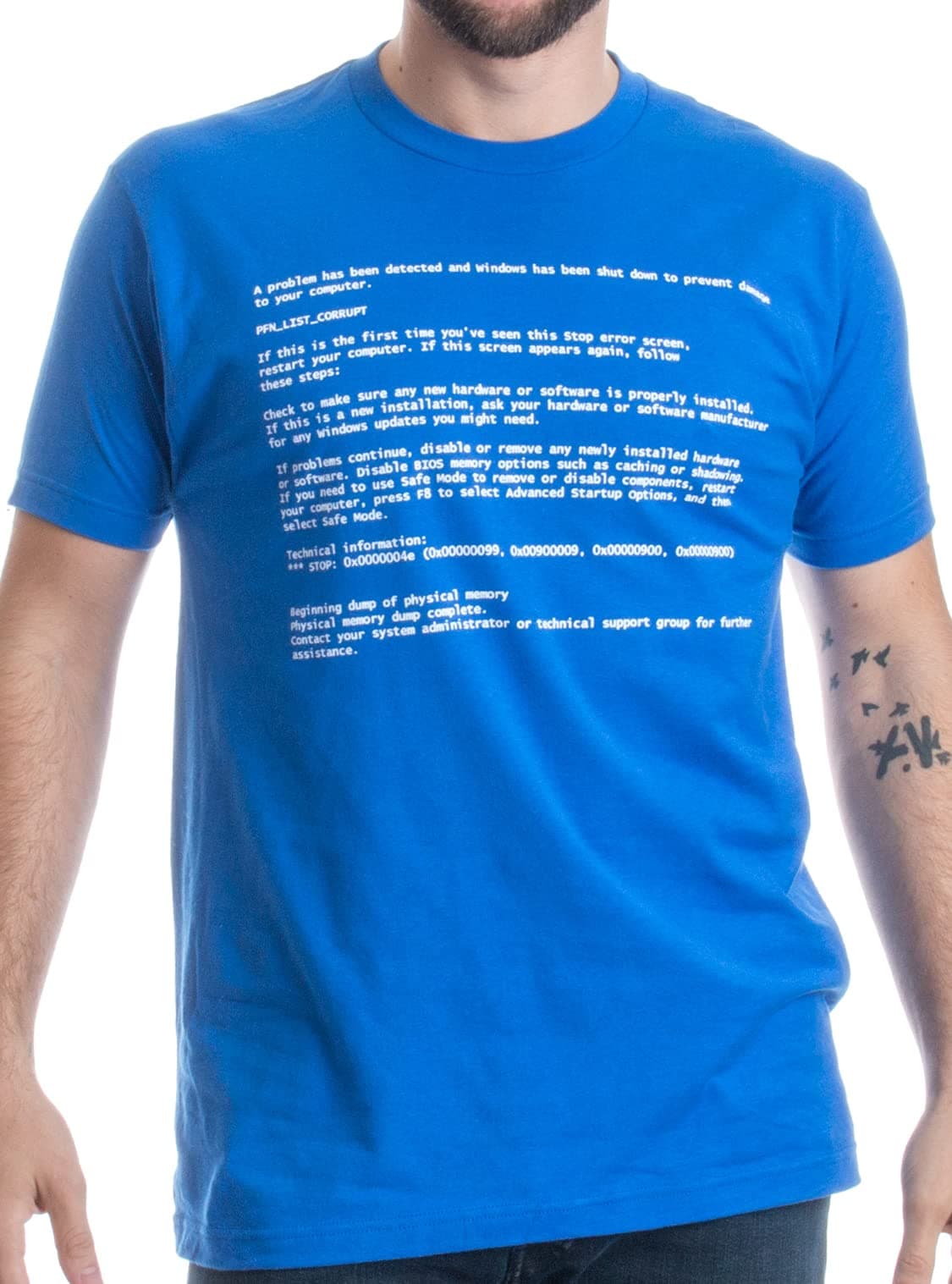 Blue Screen of Death - Geeky Windows Error, Funny Computer Nerd Unisex