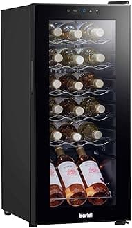 – Dellonda Baridi 18 Bottle Wine Cooler Fridge with Digital Touch Screen Controls & LED Light, Black - DH6