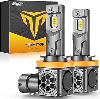 FAHREN 𝟓𝐭𝐡-𝐆𝐞𝐧 H11/H9/H8 LED Bulbs, 𝟕𝟎𝟎𝟎𝟎𝐋𝐌 𝟏𝟑𝐗 Ultra Brighter, Real 1:1 Mini Size, 6500K Cool White with Cooling Fan, Plug and Play, 99.5% Canbus Ready H11 Fog Light Bulbs, Pack of 2