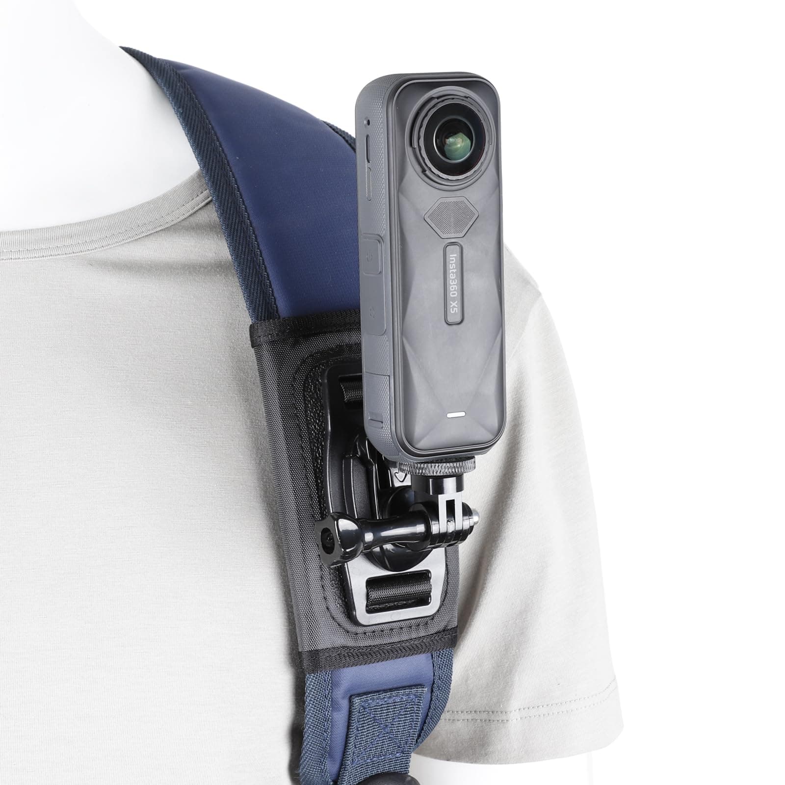 PellKing Camera Backpack Belt Mount for Insta360 One X5/X4/X3/ One R/Go 2 Compatible with DJI Osmo 360 GoPro Hero10 /9/8/7/6 and Other Action Camera, with 1/4 Adapter