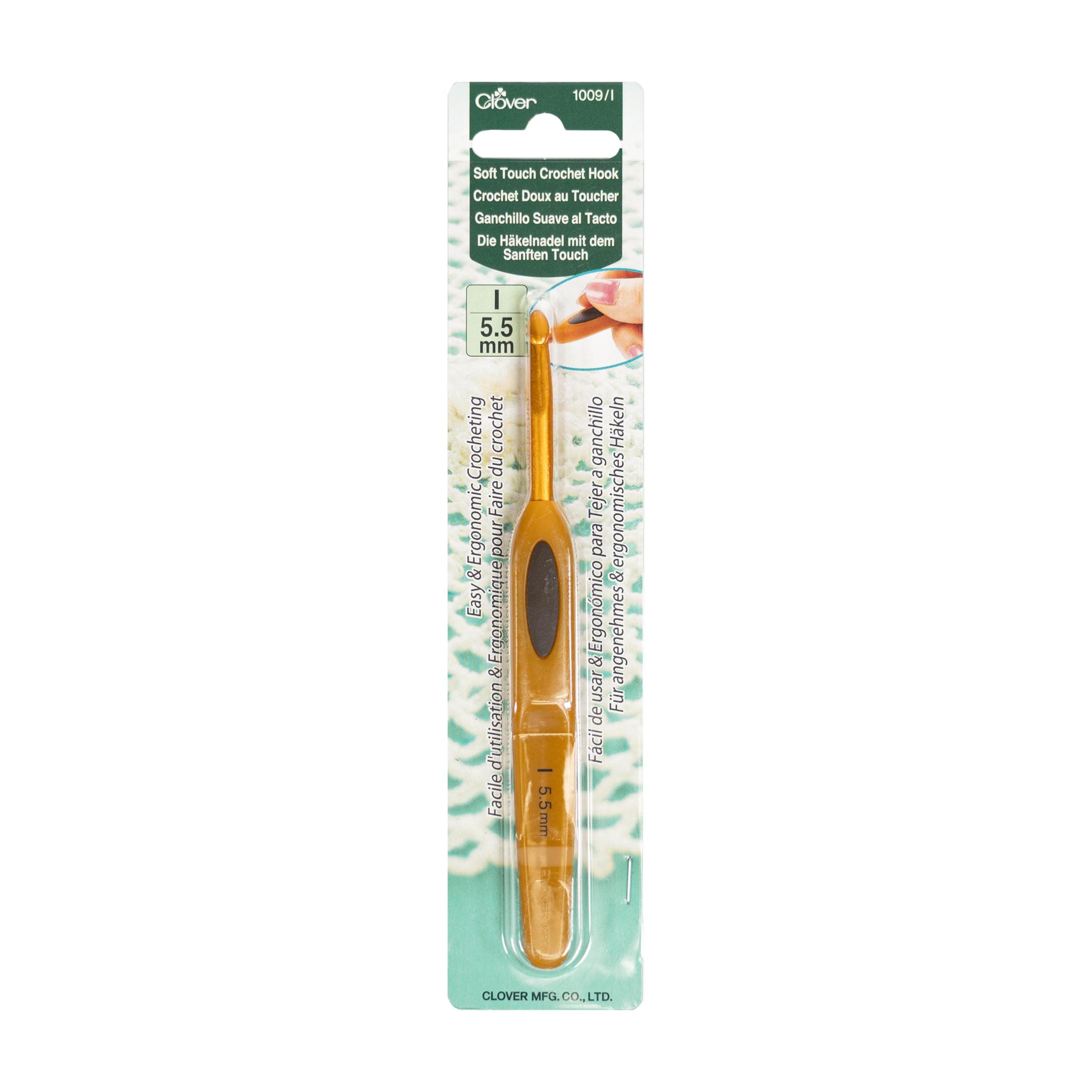 Clover Soft Touch 5.5-mm Crochet Hooks, Size I (1009/I)