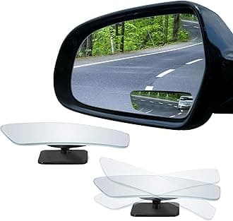 2PCS Blind Spot Mirrors, Side Mirror Blindspot, Exterior Accessories Rear View Mirror with Wide Angle Adjustable Stick Universal Vehicles for Cars, SUV, Trucks