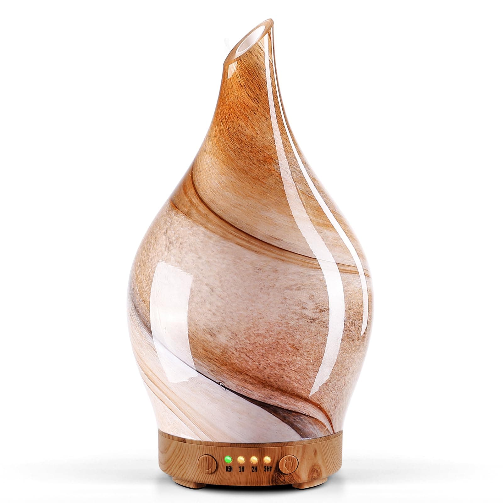 Porseme Oil Diffusers 150ml,Handmade Ultrasonic Essential Oil Diffuser,7 Colors Changing Humidifier,Electric Diffuser with Timer,Quiet Mist Aromatherapy Diffuser,Air Fresheners for Home(Desert)