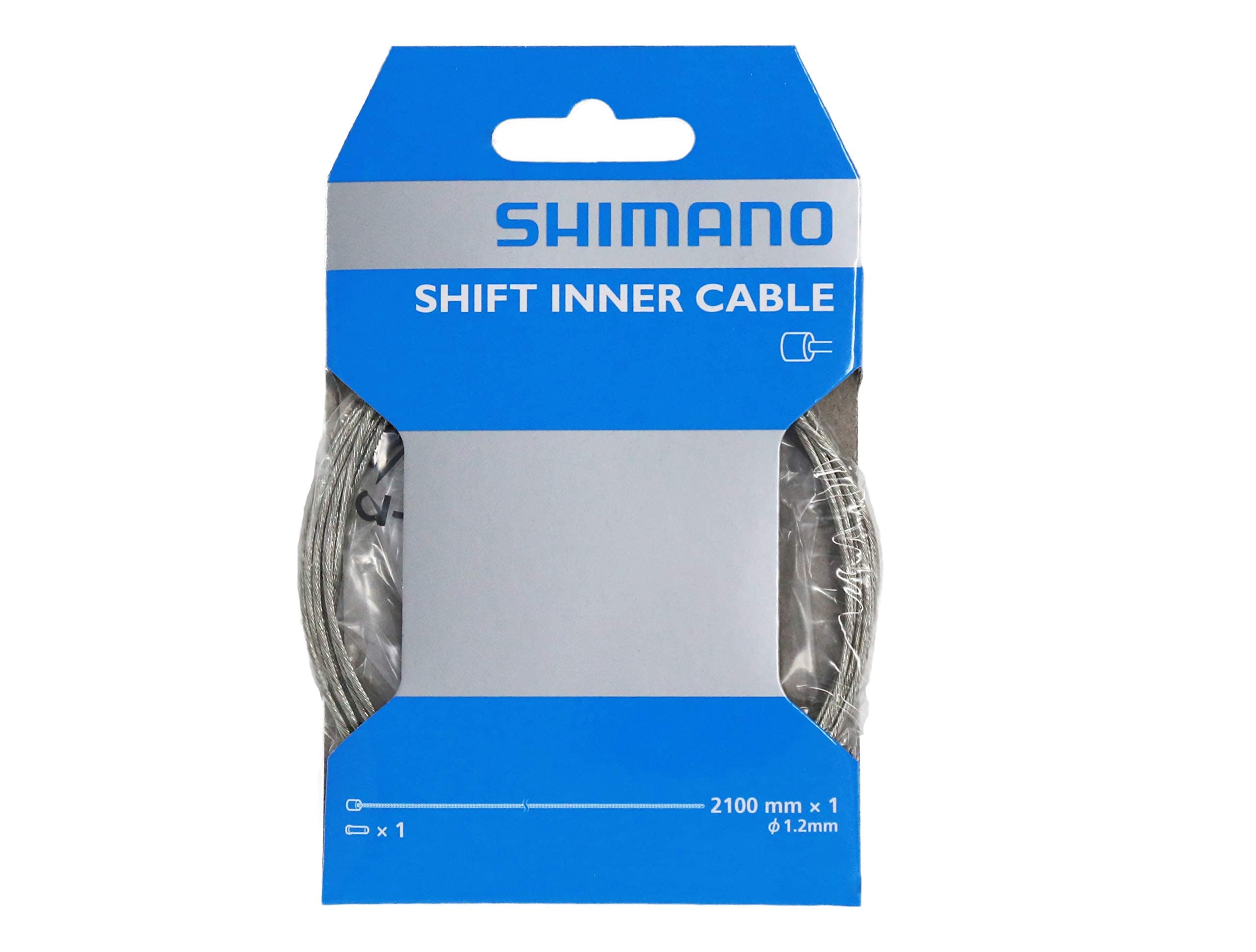 2 Pcs Shimano Standard Zinc-Coated Derailleur Cable Shift Cable(1.2x2100-mm)