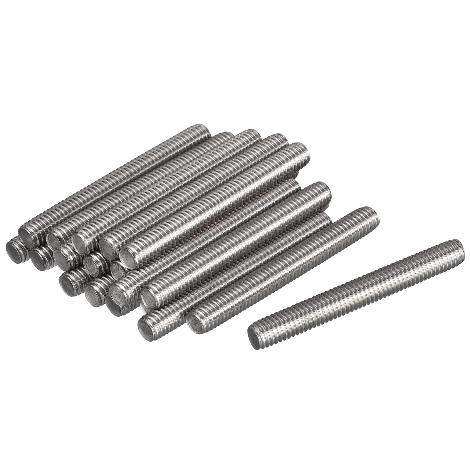 Fully Threaded Rod, M8-1.25 Thread Pitch, 50mm Length 304 Stainless Steel Thread Bar Studs Rods, Right-Hand Threads 20pcs