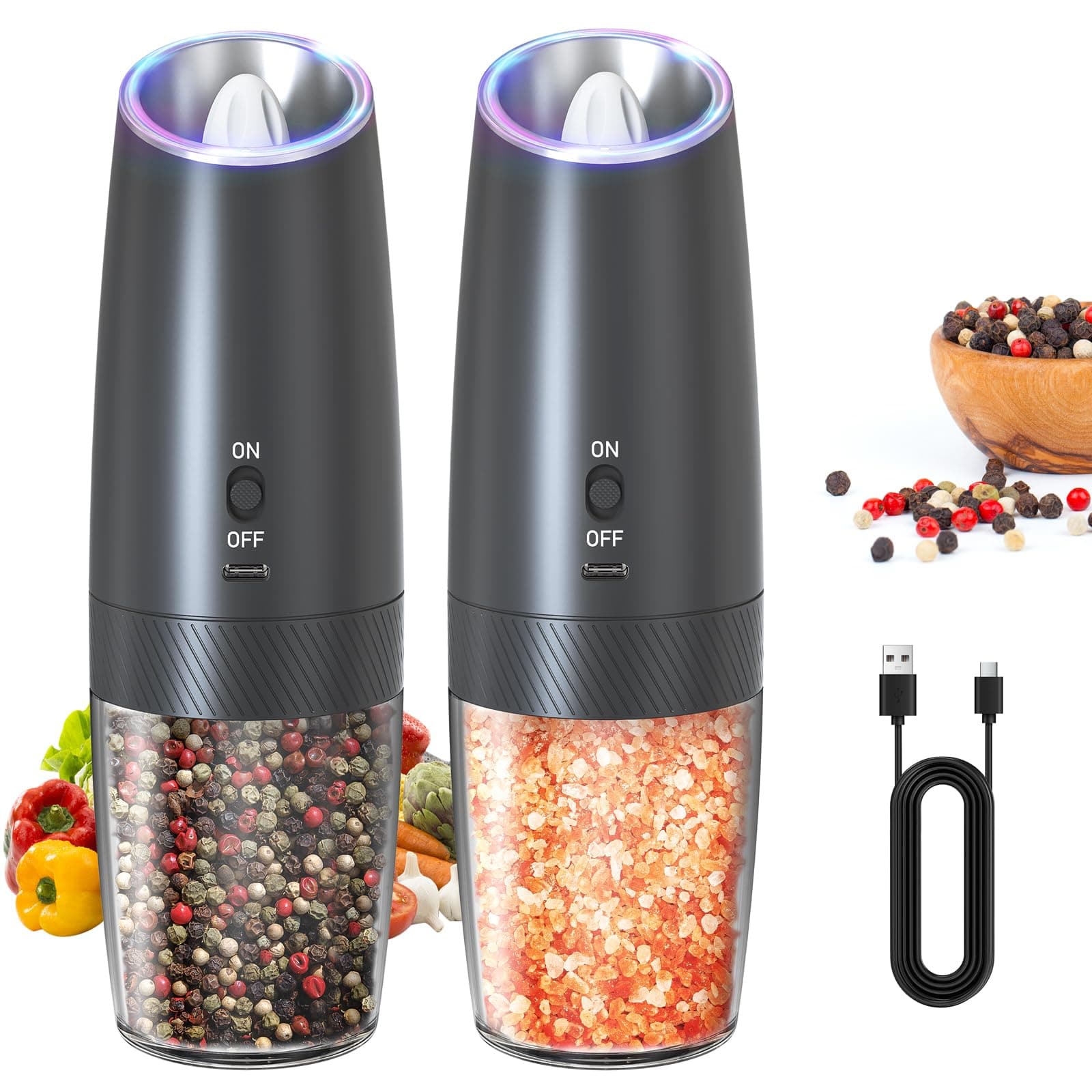 CIRCLE JOY Gravity Electric Pepper Mill