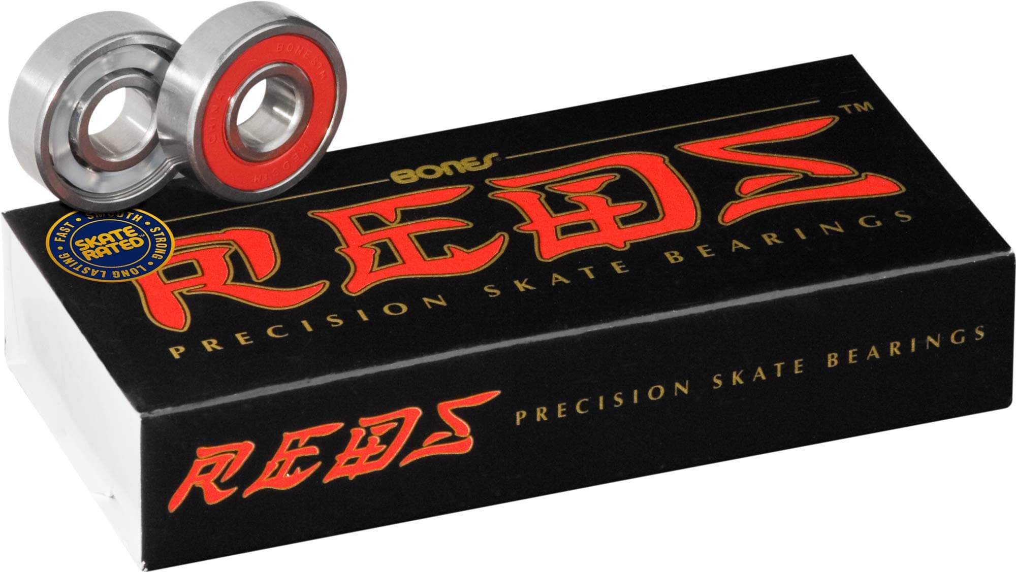 Reds Skate Bearings (8mm, 16 Pack)