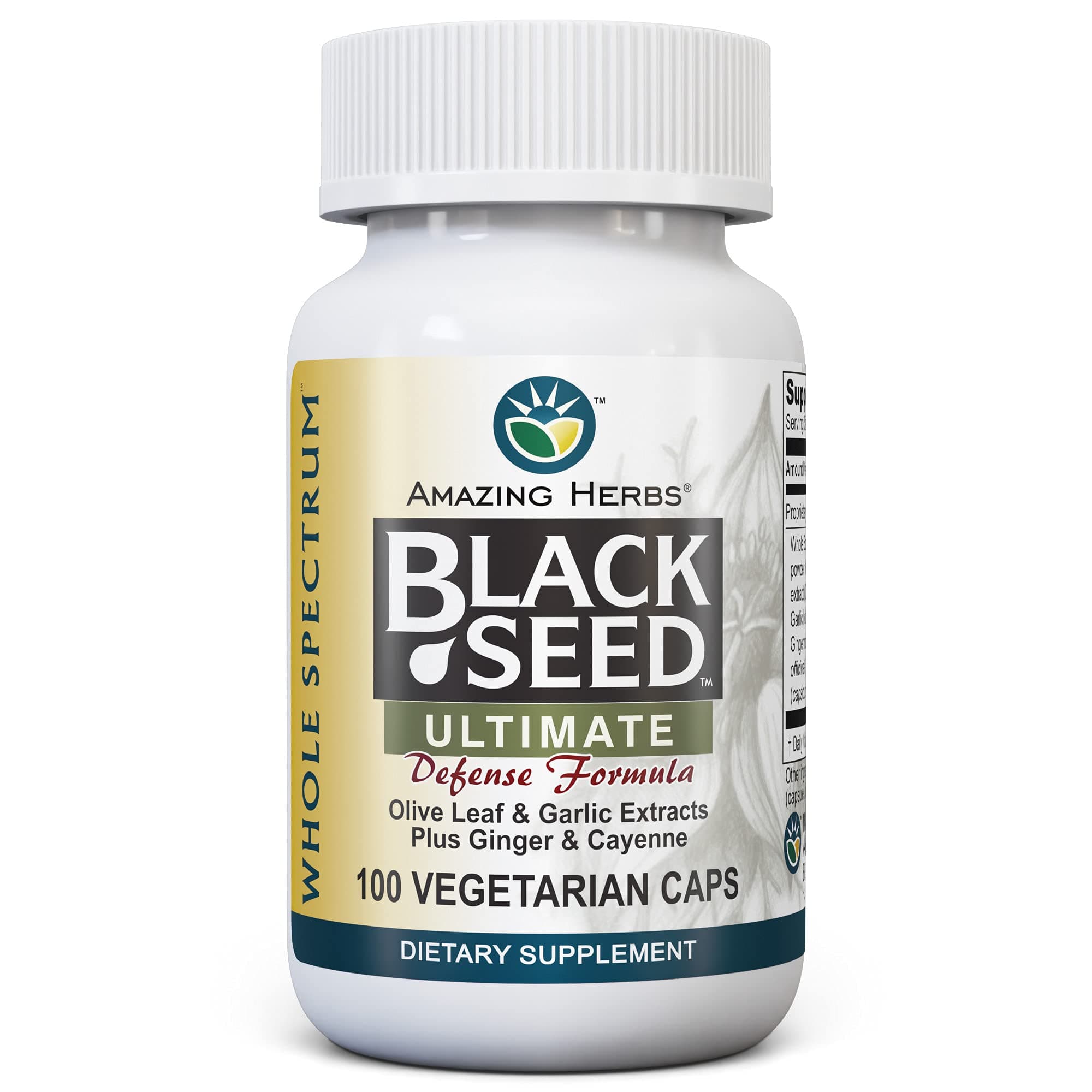 Black Seed Ultimate with Garlic, Ginger, Cayenne Capsules, 100 Count