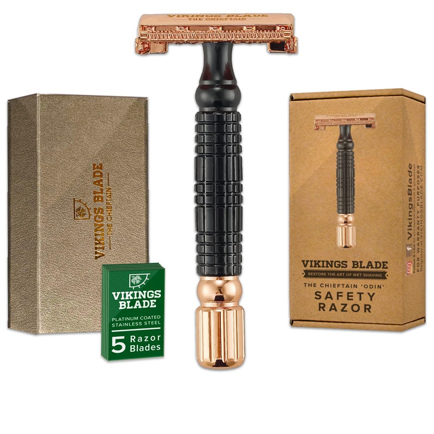 VIKINGS BLADE The Chieftain Safety Razor (Odin Edition)
