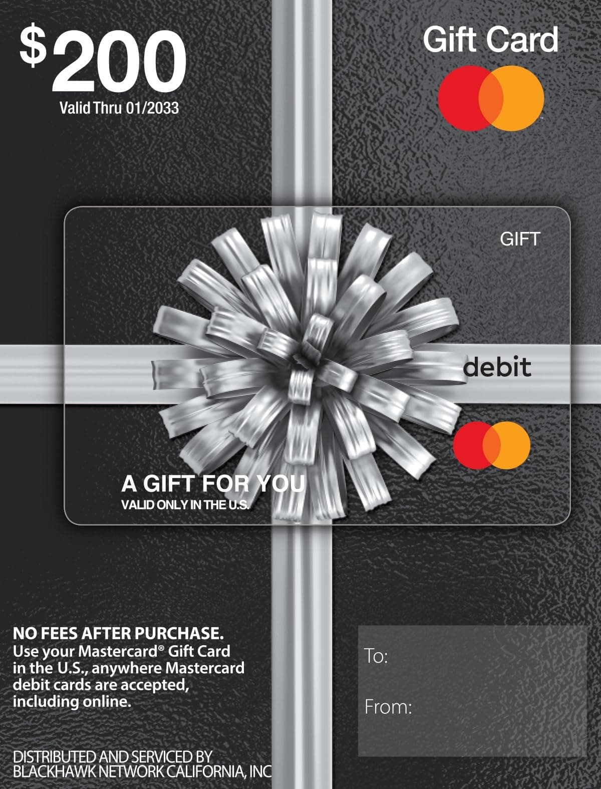 Physical Gift Card – $200 (plus $6.95 Purchase Fee)