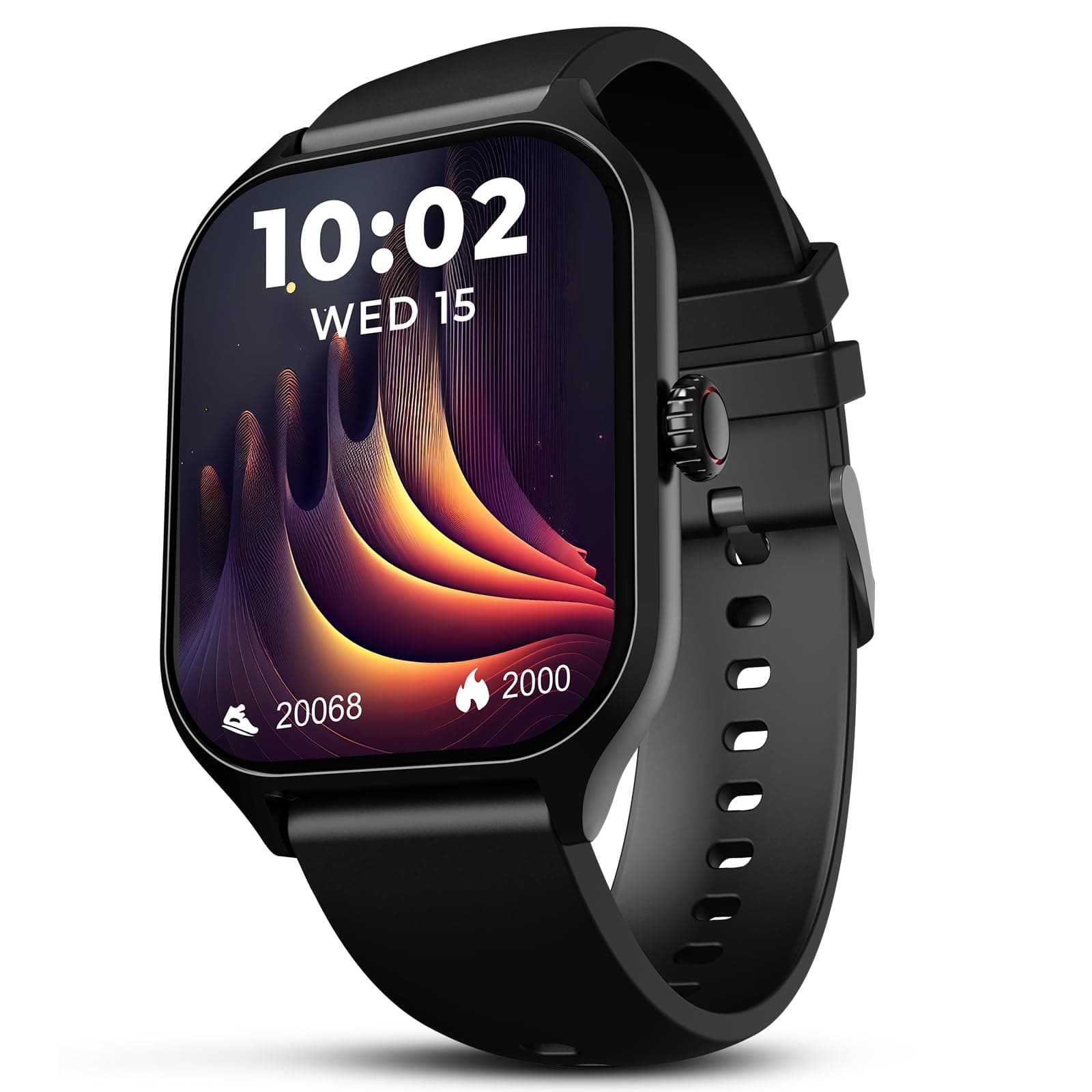beatXP Marv Raze 1.96" HD Display, Advanced Bluetooth Calling Smart Watch, Smart AI Voice Assistant, 60 Hz Refresh Rate, Health, SpO2 & Stress Monitoring, Fast Charging (Black)