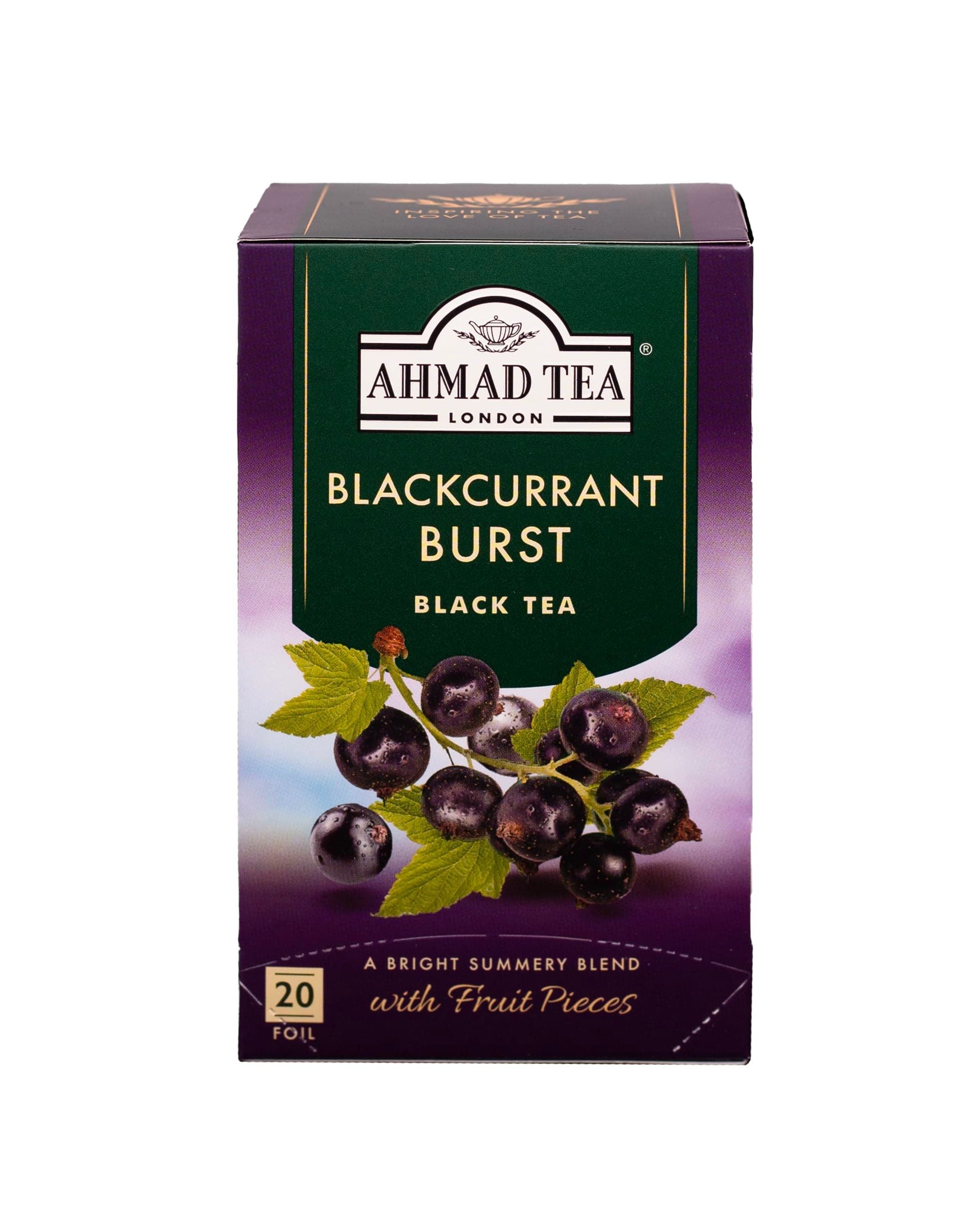 Fruit Black Tea | Blackcurrant Burst Fruit Black Tea | 20 Teabag Sachets | 1 Pack