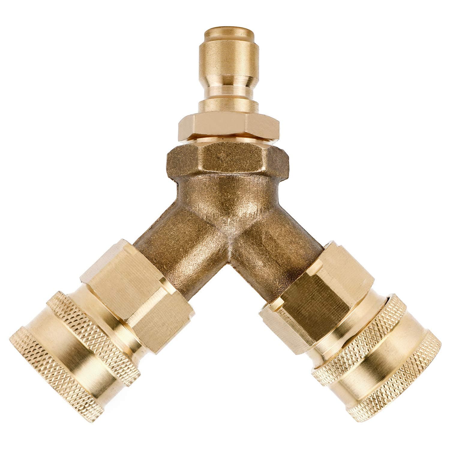 Homend Pressure Washer Tee, Splitter Coupler, Quick Connect Two Gun to One Power Washer, 3/8 Inch Fitting