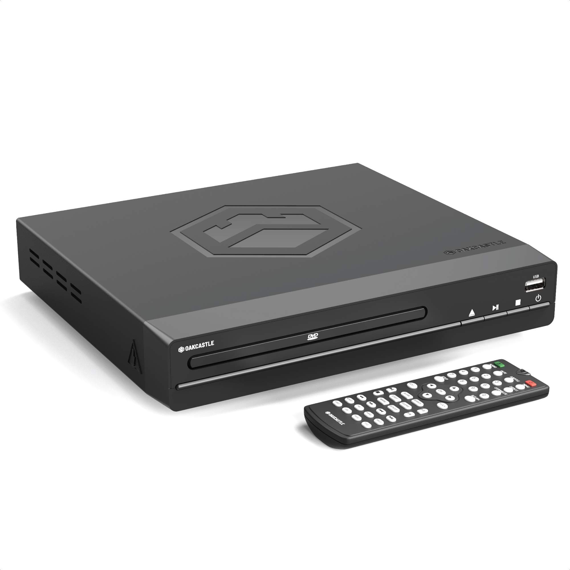Oakcastle DVD100 DVD Player for TV | Multi-Connection & Multi-Region | Slim Design with Remote Control