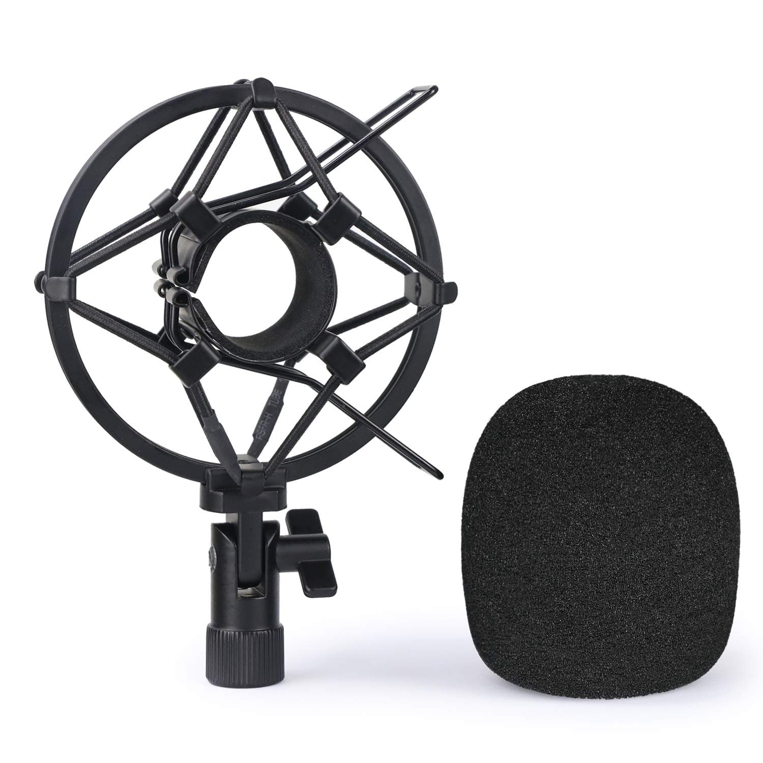 Q2U Microphone Shock Mount Holder with Foam Windscreen for Absorbe Vibration and Noise, Pop Filter Suitable for Samson Q2U USB/XLR Dynamic Mic