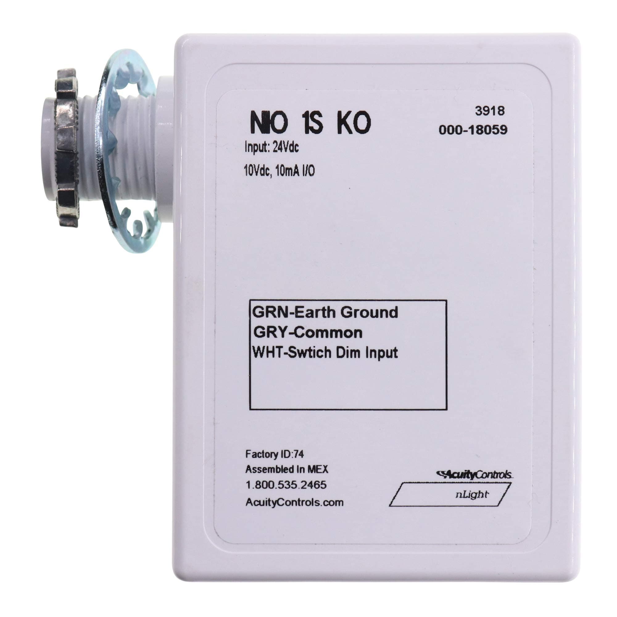 Sensor Switch NIO-1S-KO nLight Contact Closure Input, Low Voltage