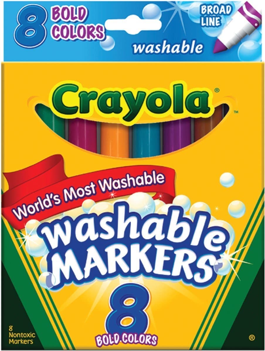 Crayola8 Ct Bold Broad-Line Washable Markers - 2 Pack