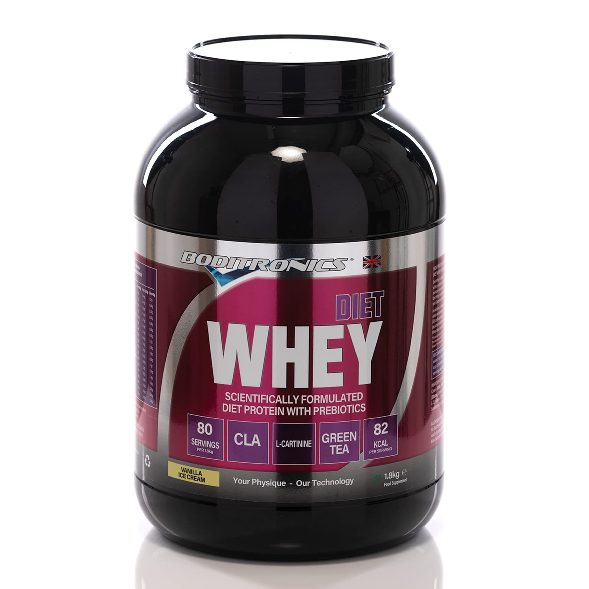 – Diet Whey Protein Powder with High Protein Blend and High doses of CLA, Vitamins C & E for Lean whey Protein Shake Powder (Vanilla Ice Cream, 1.8kg)