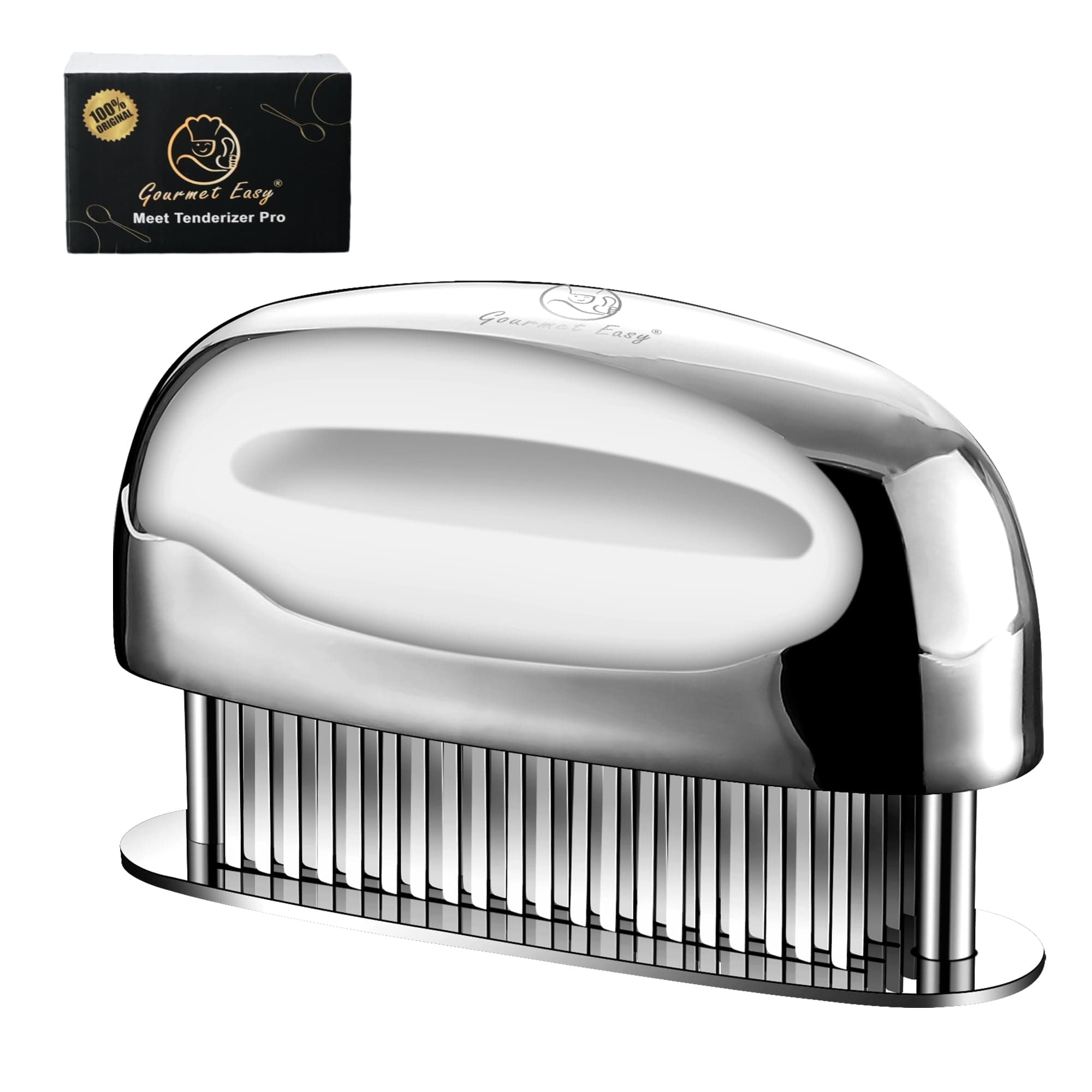 Meat Tenderizer Tool - Hand Held Blade Tenderizer for Meat - Ultra Sharp Needle Blades 100% Stainless Steel - Heavy Duty Kitchen Gadgets - Cooking Gadgets for Tenderizing Chicken, Steak, Veal, BBQ