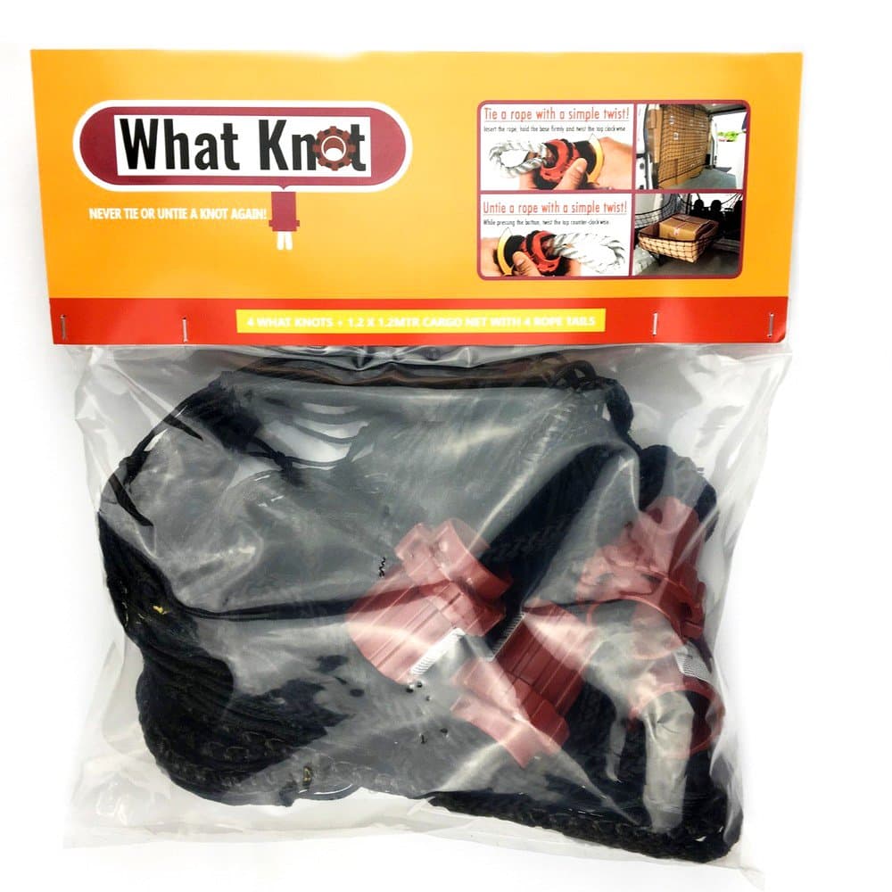 4 What Knot & 1 x Cargo Net 1.2 x 1.2 mtr, 4 tails.