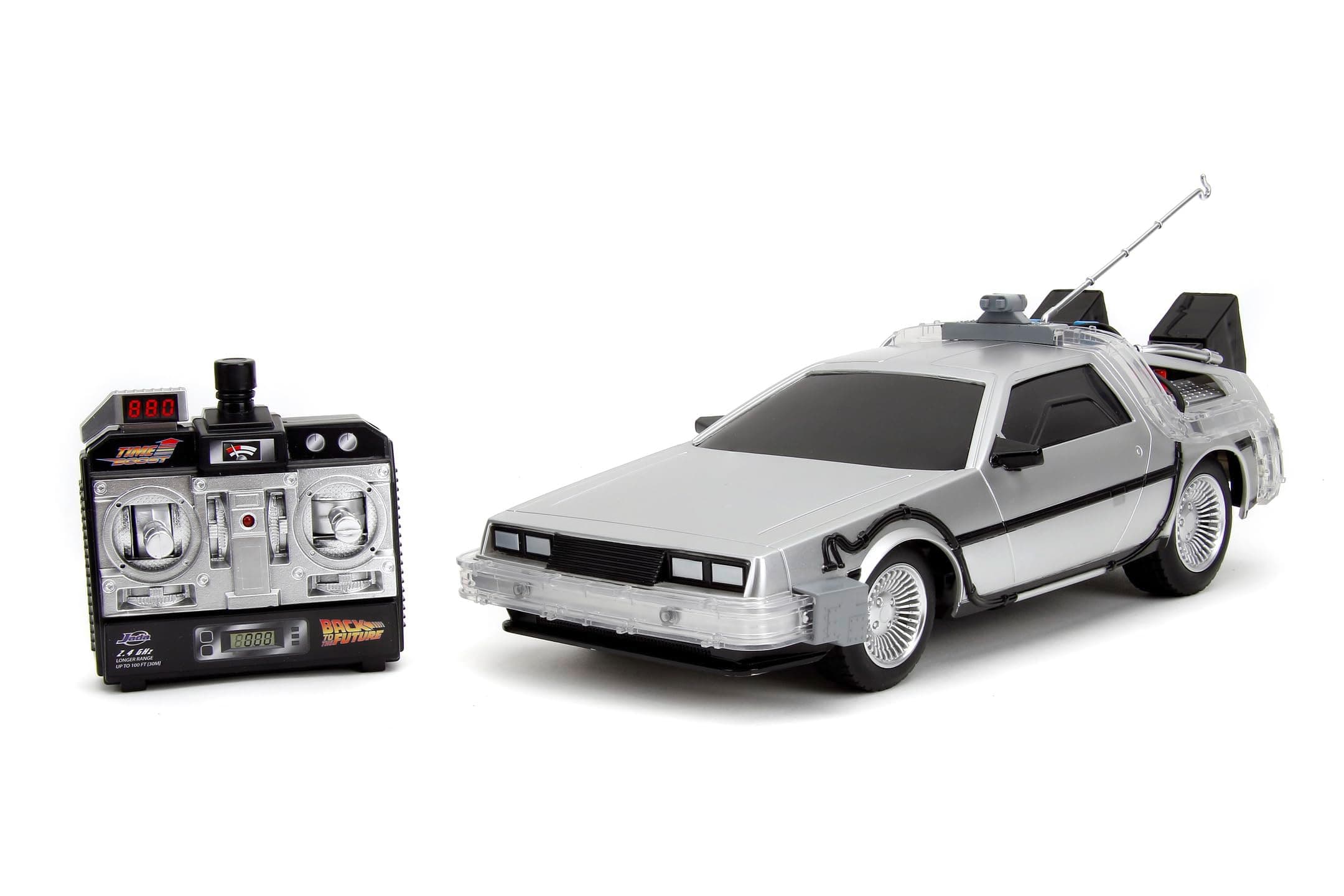 Jada Back to The Future Time Machine Remote Controlled Vehicle 1:16 Scale, Unisex Adult Silver