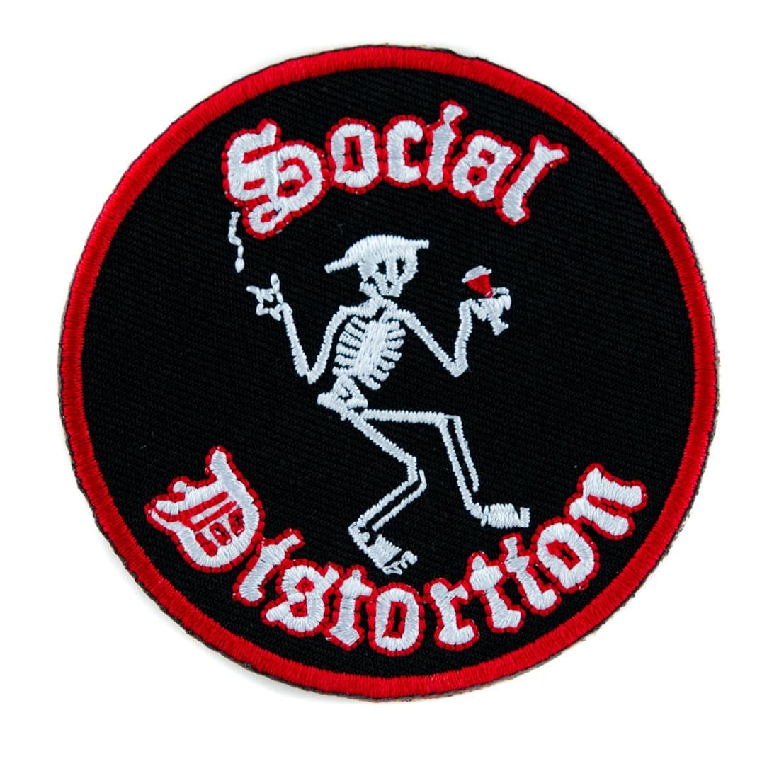 Social Distortion Punk Rock Band Patch Iron on Applique Alternative Clothing Ball and Chain