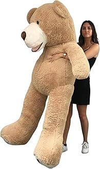 bananair - Giant Teddy Bear 200 cm Made in France, Ultra Soft and Fluffy, Cuddles Assured - Extra Large Teddy Bear for Birthdays, Bedroom Decor, Celebrations (Beige)