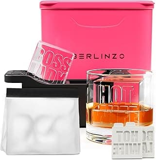 Premium Clear Ice Cube Maker [2024 Upgraded] - Large 2.1-inch Crystal Clear Ice Maker for Whiskey Cocktail-New Easy-to-Remove Ice Cubes Mold- Storage Bag & Silicone Inserts Included, Hibiscus