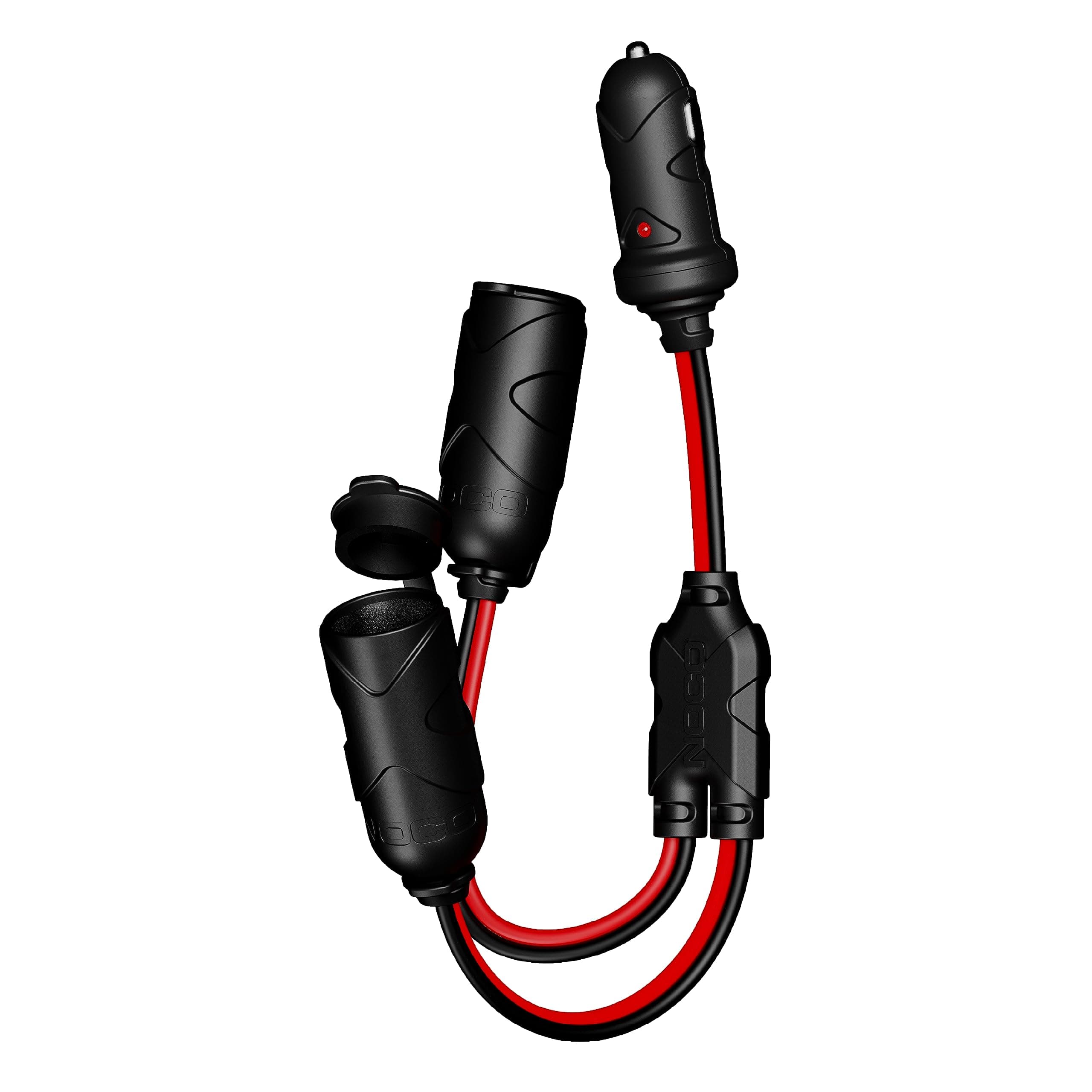 - NOCO GC020 12 Volt Plug 2-Way Splitter, Red and Black