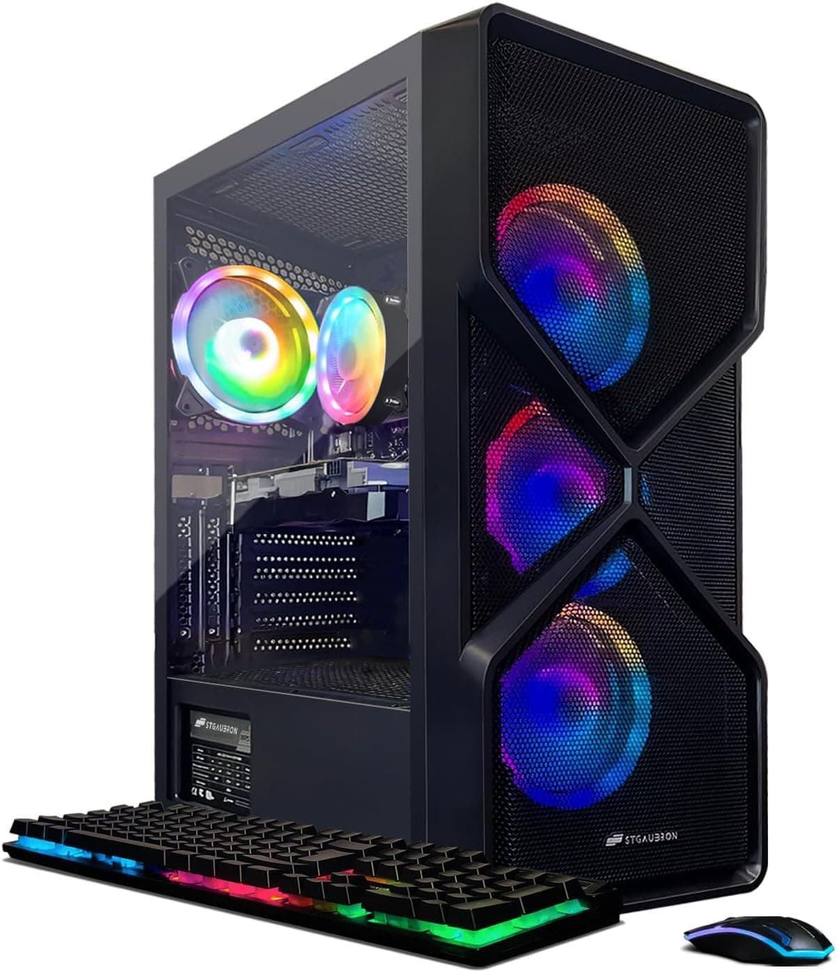 STGAubron Gaming PC Computer Desktop, Intel Core i5-9400F up to 4.1G, GeForce RTX 2060 6G, 16GB DDR4, 1TB SSD, WiFi 6, BT 5.2, RGB Fan x4, Windows 11 Home